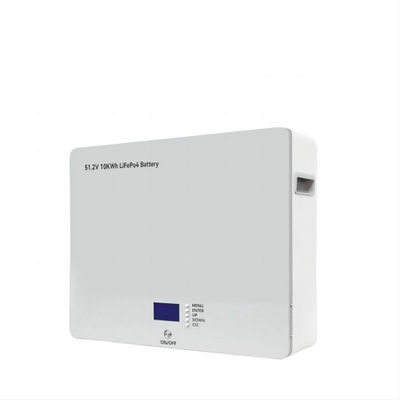 Wandmontage Lithium-ion batterij Diepe cyclus Hoog vermogen LevensduurP04 10KWH Voor huisbatterij back-up systeem