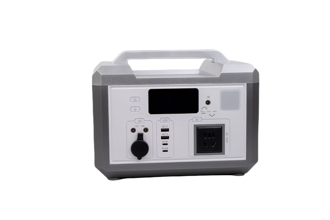 Silver Shell Ultra Output Power 600W EU Adapter Charging Power Bank met LCD-scherm voor outdoor camper