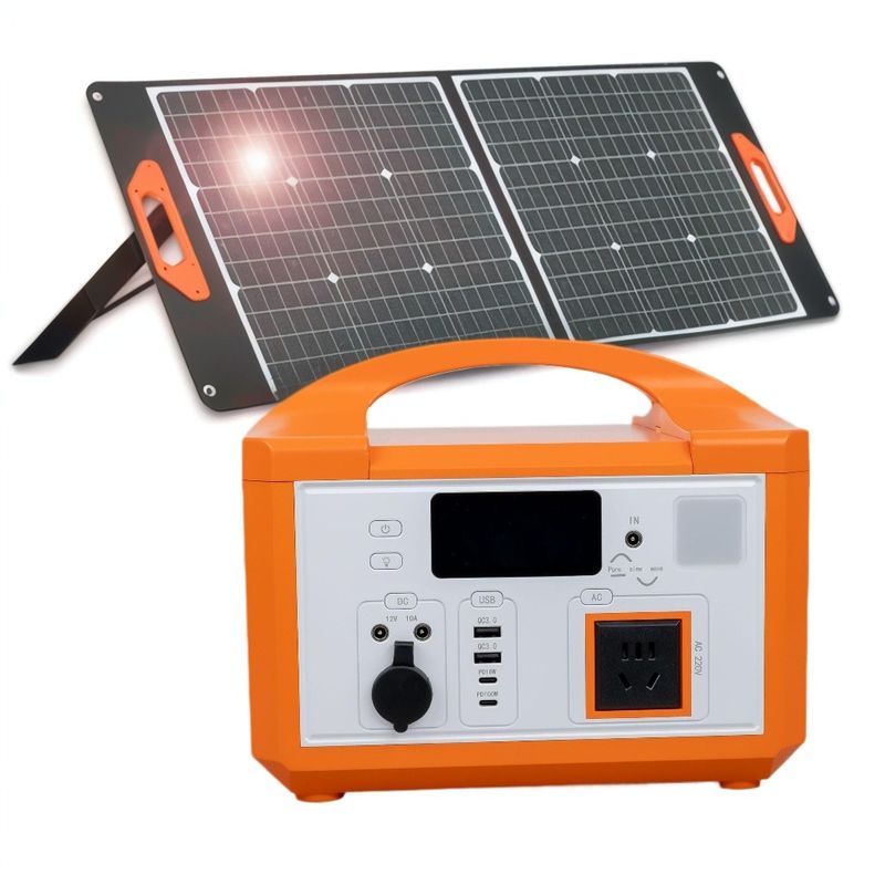 Energiebesparende oplaadbare cilindrische LifePO4 batterij draagbare elektriciteitscentrale met zonnepaneel voor off-grid zonnestelsel